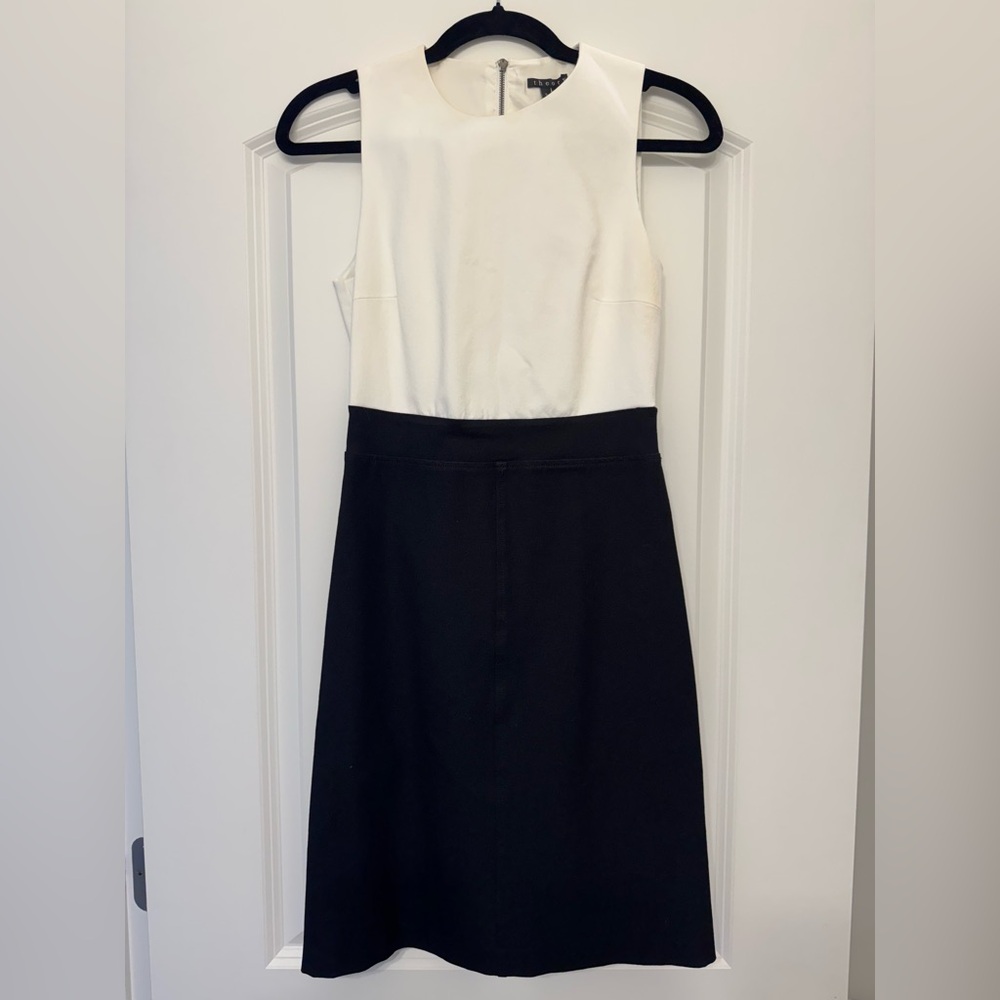 Theory Black and White Dress NWT